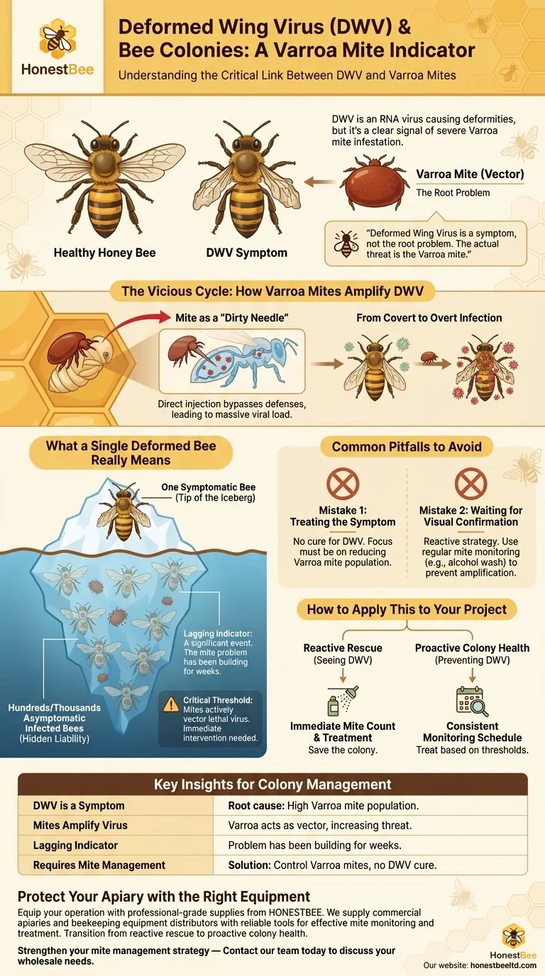 What is Deformed Wing Virus (DWV)? A Critical Sign of Varroa Mite Infestation Visual Guide