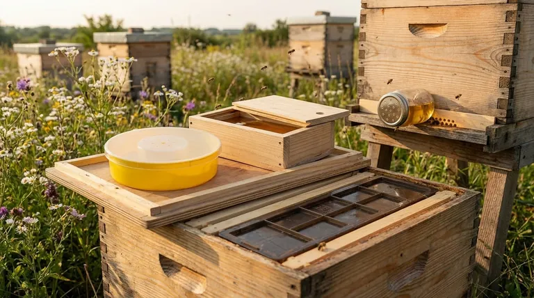 What are the common methods for feeding sugar syrup to bee colonies? A Guide to Boosting Hive Health