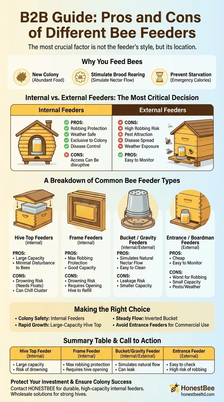 What are the pros and cons of different bee feeders? Choose the Safest Option for Your Hive Visual Guide