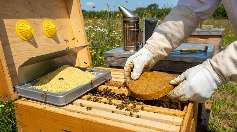 What are the two forms of pollen or pollen substitutes used for feeding bees? A Guide to Strategic Bee Nutrition