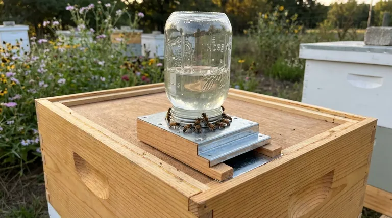 Why should sugar syrup or dry sugar not be left out in the open when feeding bees? Avoid a Dangerous Feeding Frenzy