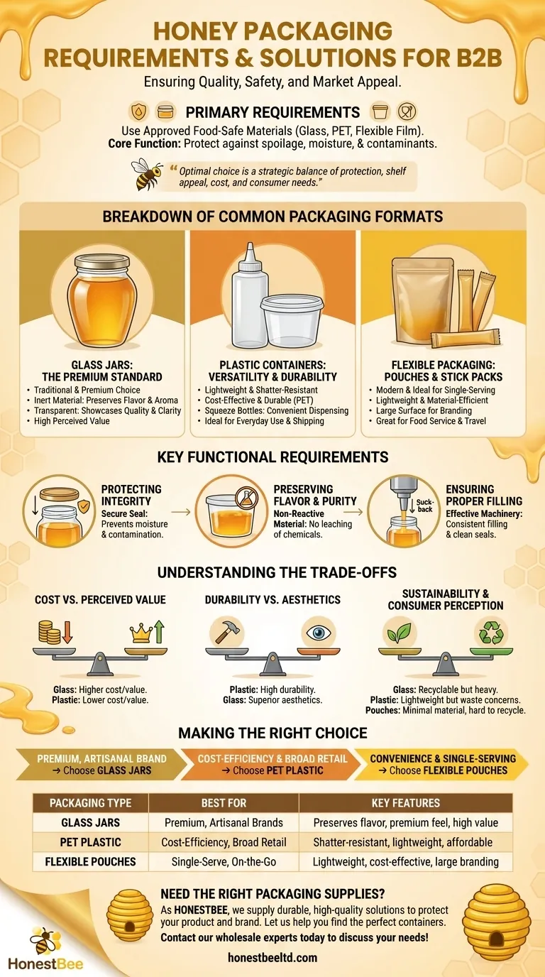 Quelles sont les exigences d'emballage pour le miel ? Choisissez le bon contenant pour votre marque Guide Visuel