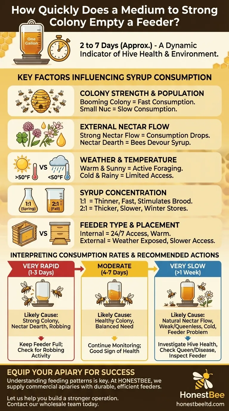 How quickly does a medium to strong colony usually empty a feeder? A Beekeeper's Guide to Hive Health Visual Guide