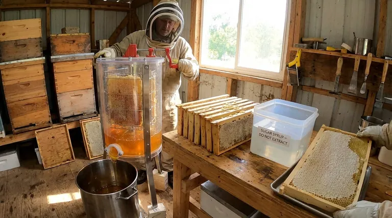 Почему оставшийся в сотах сахарный сироп не следует откачивать вместе со следующим медосбором? Избегайте фальсификации и защитите чистоту меда