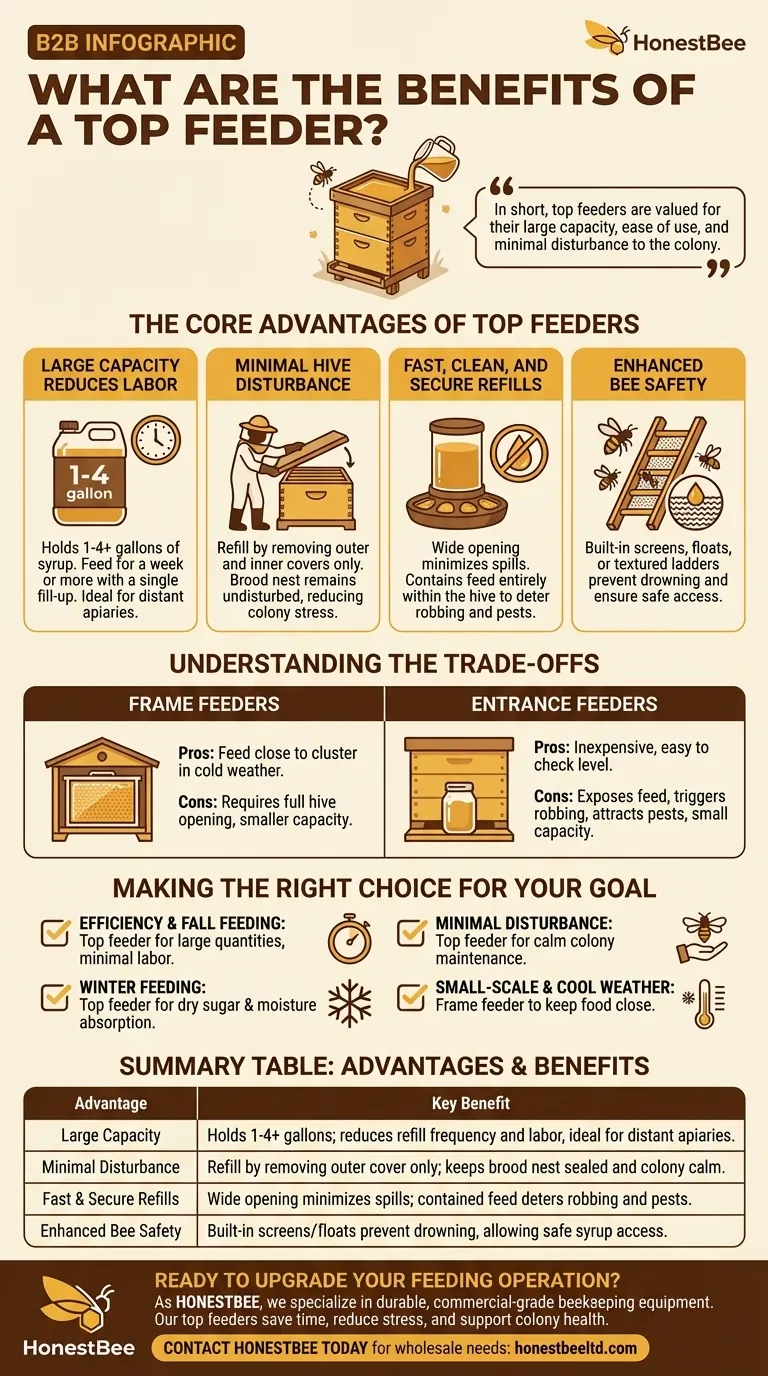 Quais são os benefícios dos alimentadores superiores (top feeders)? Maximizam a Eficiência da Alimentação e Minimizam o Estresse da Colmeia Guia Visual