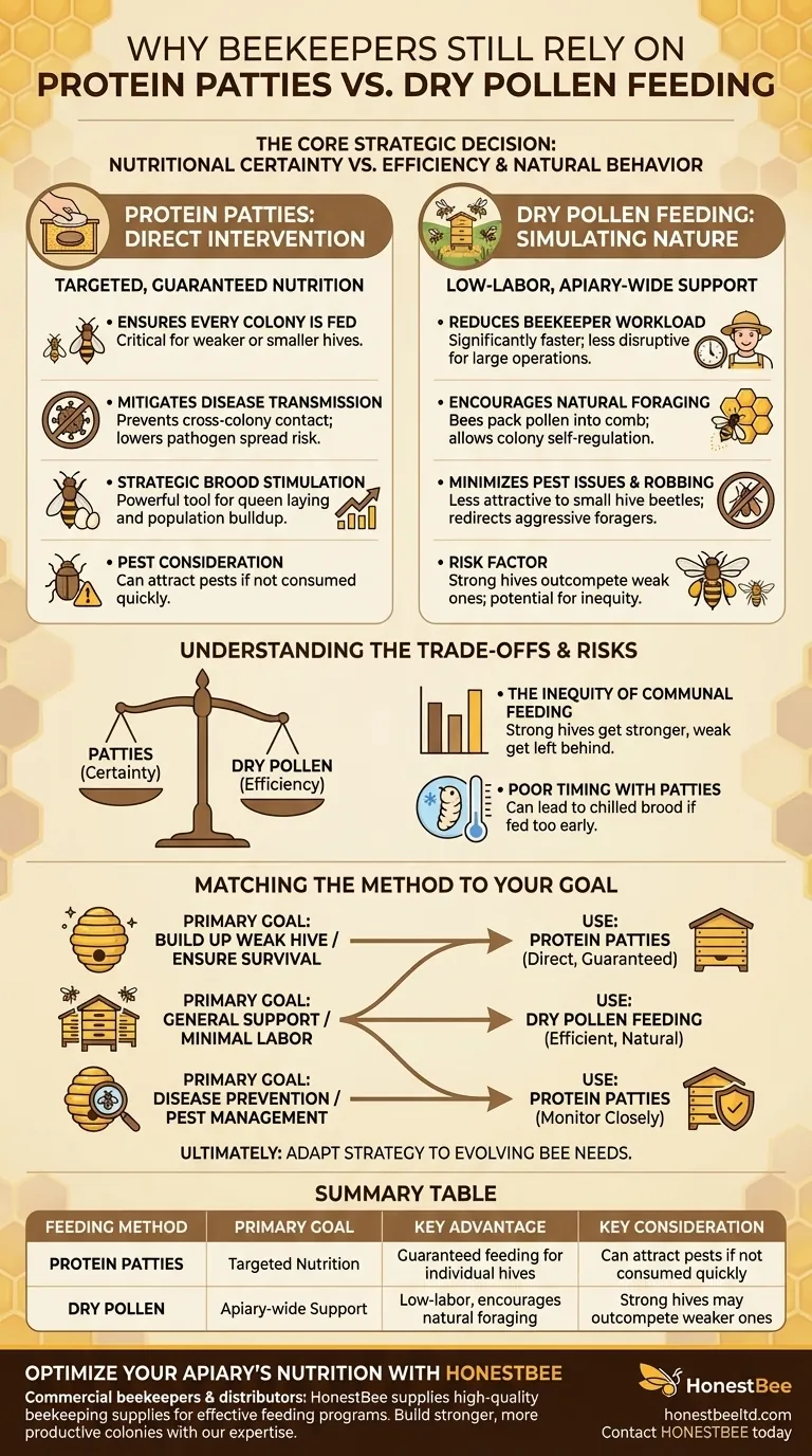 Why do beekeepers still rely on protein patties? Ensure Nutritional Certainty for Your Hives Visual Guide