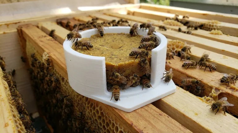 Quel est l'objectif de nourrir les abeilles avec un substitut de pollen ? Stimuler la croissance de la colonie et la production de miel