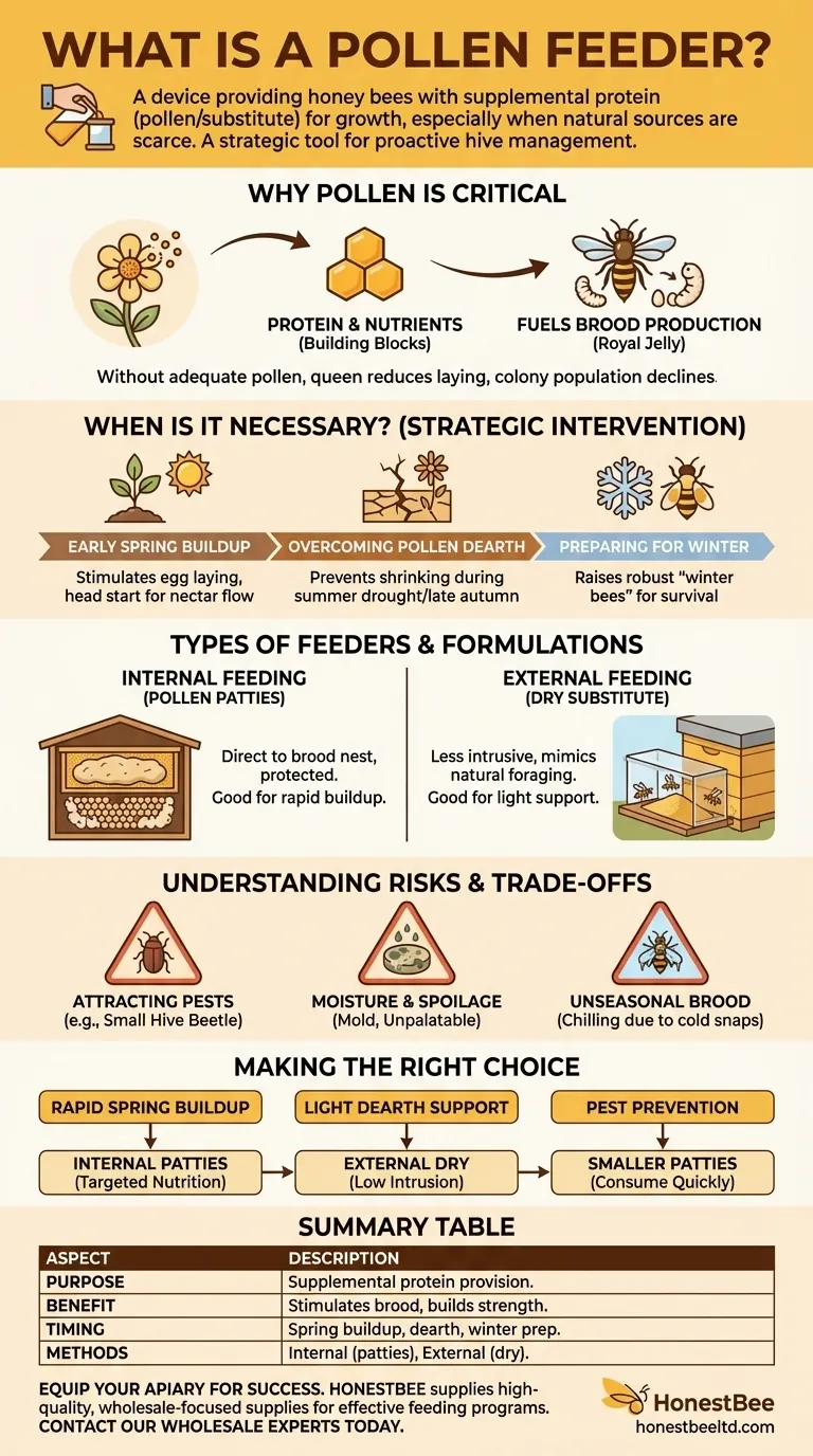 화분 공급기란 무엇인가요? 꿀벌 군집의 강도를 높이는 전략적 도구 시각적 가이드
