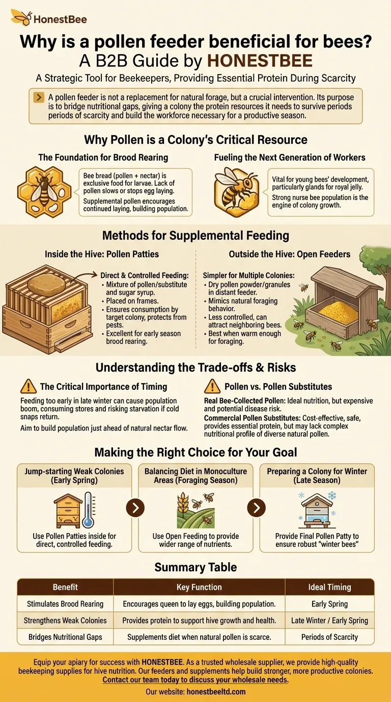 Why is a pollen feeder beneficial for bees? Boost Hive Health & Productivity Visual Guide