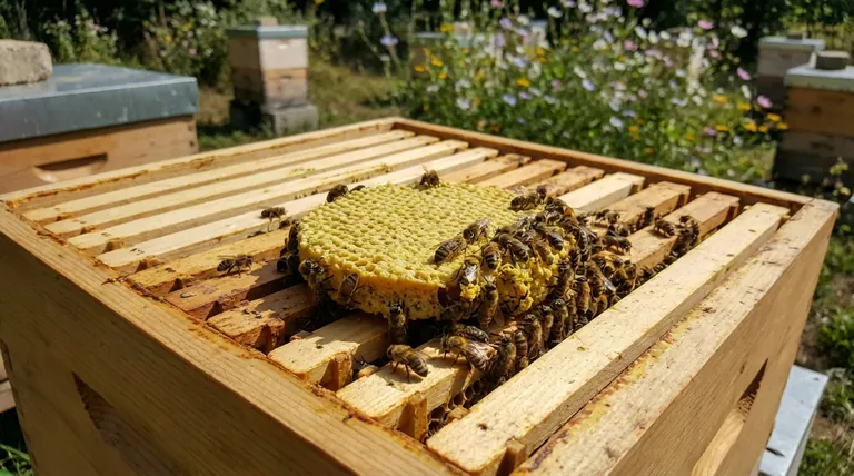 What is the purpose of feeding pollen substitute patties to bee colonies? Boost Spring Buildup & Bridge Dearth