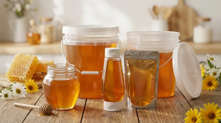 꿀은 어떤 종류의 포장재를 사용하나요? 유리, 플라스틱 및 파우치에 대한 가이드