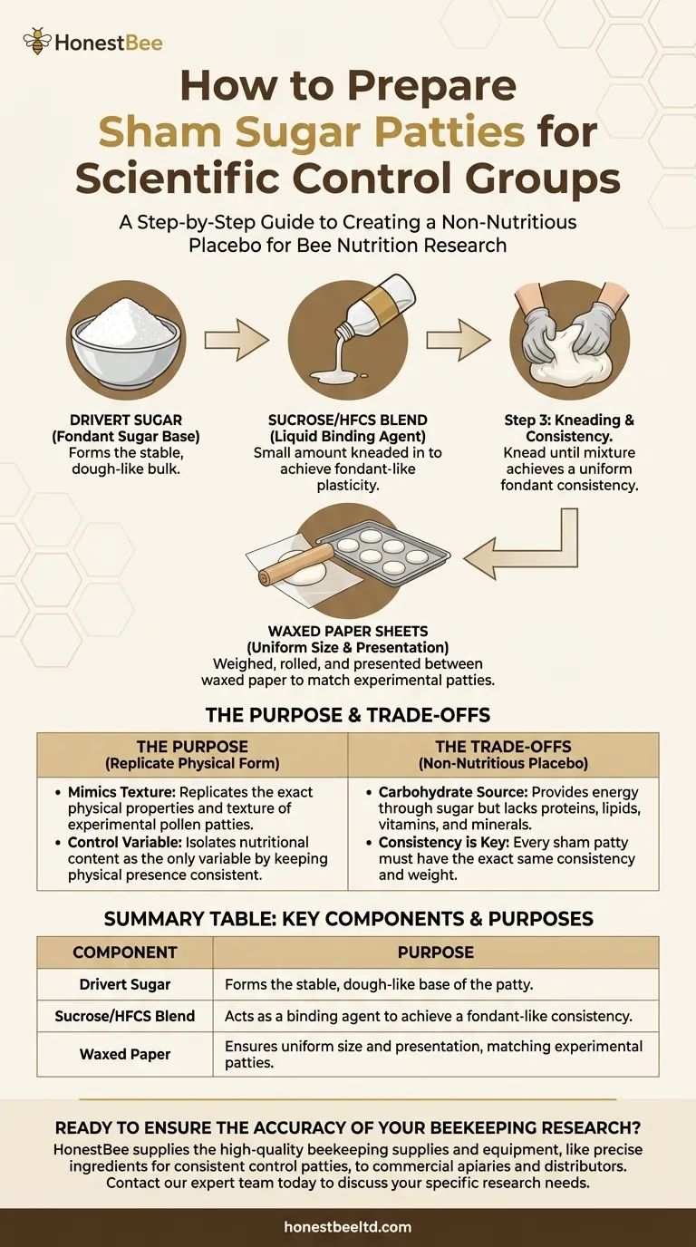 How were sham sugar patties prepared for the Control group? A Guide to Creating a Valid Placebo Visual Guide