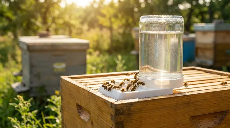 Why are clear glass containers preferred for bee feeders? Ensure Colony Health with Instant Visibility
