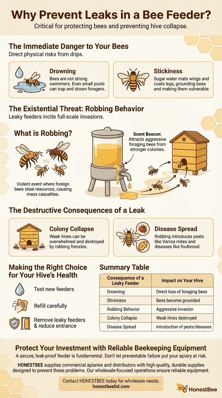 为什么防止蜂箱喂食器泄漏很重要？保护您的蜂巢免受溺水和盗蜜 图解指南