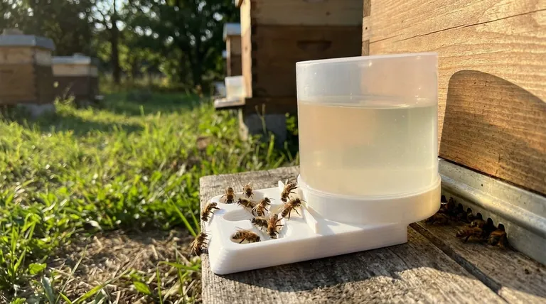 Was ist ein häufiges Problem bei Futterautomaten an der Vorderseite des Bienenstocks?