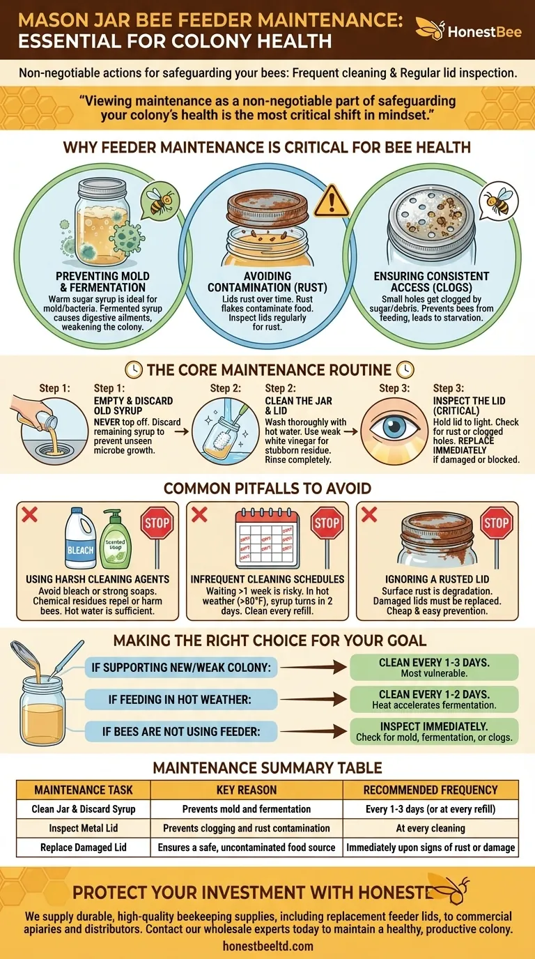 Welche Wartung ist für Bienenfutterspender aus Einmachgläsern erforderlich? Ein einfacher Leitfaden zum Schutz Ihres Volkes Visuelle Anleitung