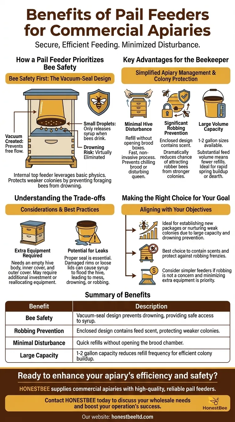 What are the main benefits of pail feeders? Boost Colony Safety & Feeding Efficiency Visual Guide