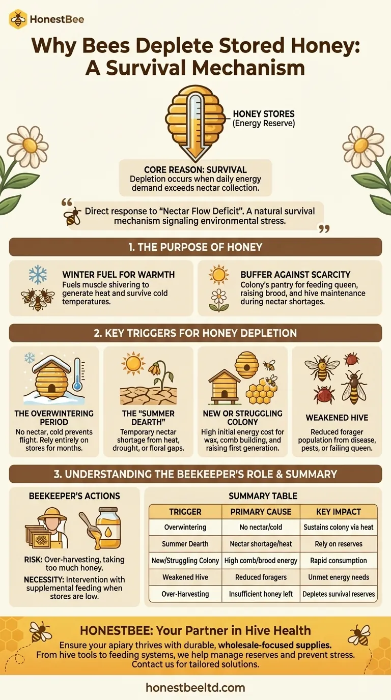 Warum könnten Bienen ihren gespeicherten Honig im Bienenstock aufbrauchen? Ein Leitfaden für das Überleben und die Gesundheit des Bienenstocks Visuelle Anleitung
