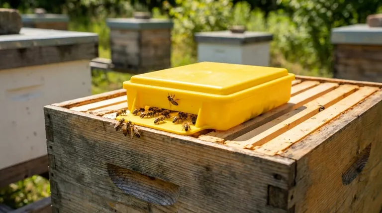 What are the considerations for using feeders in eight-frame Langstroth hives? Maximize Colony Growth in Limited Space