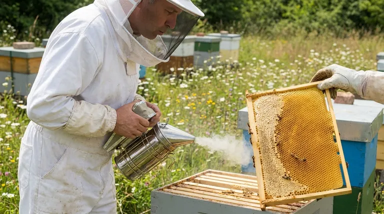 양봉가들은 벌에 쏘이지 않고 꿀을 어떻게 채취할까요? 안전한 수확 기술을 익히세요