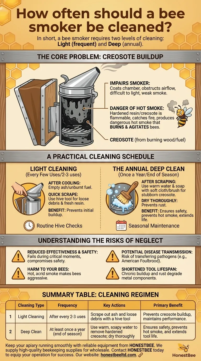 How often should a bee smoker be cleaned? A Guide to Effective and Safe Hive Management Visual Guide