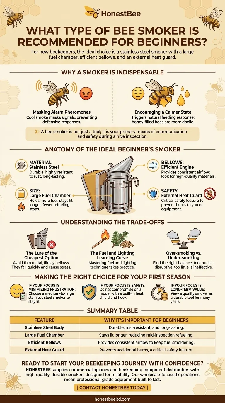 What type of bee smoker is recommended for beginners? A Guide to Choosing Your First Smoker Visual Guide