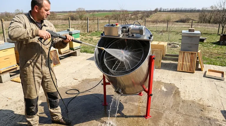如何使用高压清洗机清洁蜂蜜提取器?安全高效清洁指南