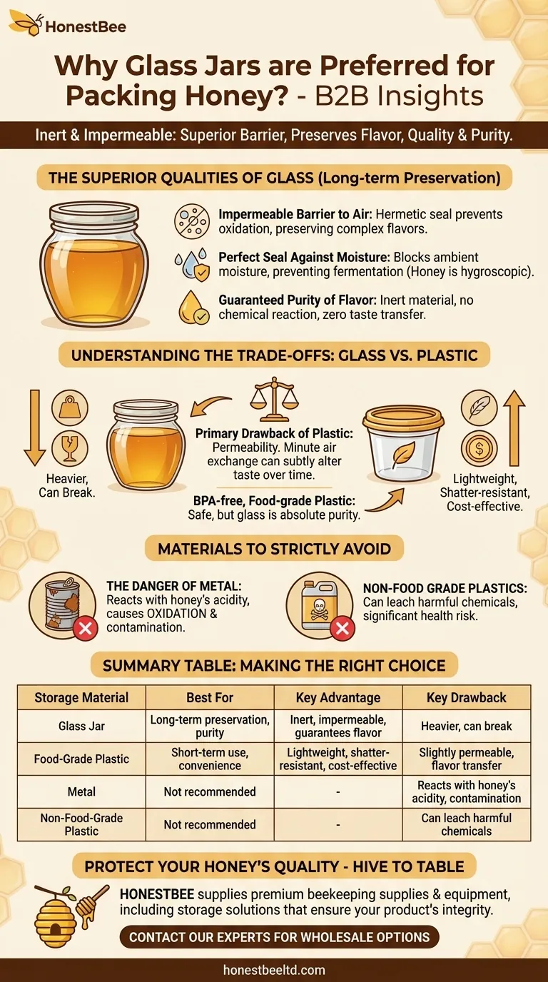 Perché si preferisce un barattolo di vetro per conservare il miele? Garantire purezza e qualità a lungo termine Guida Visiva