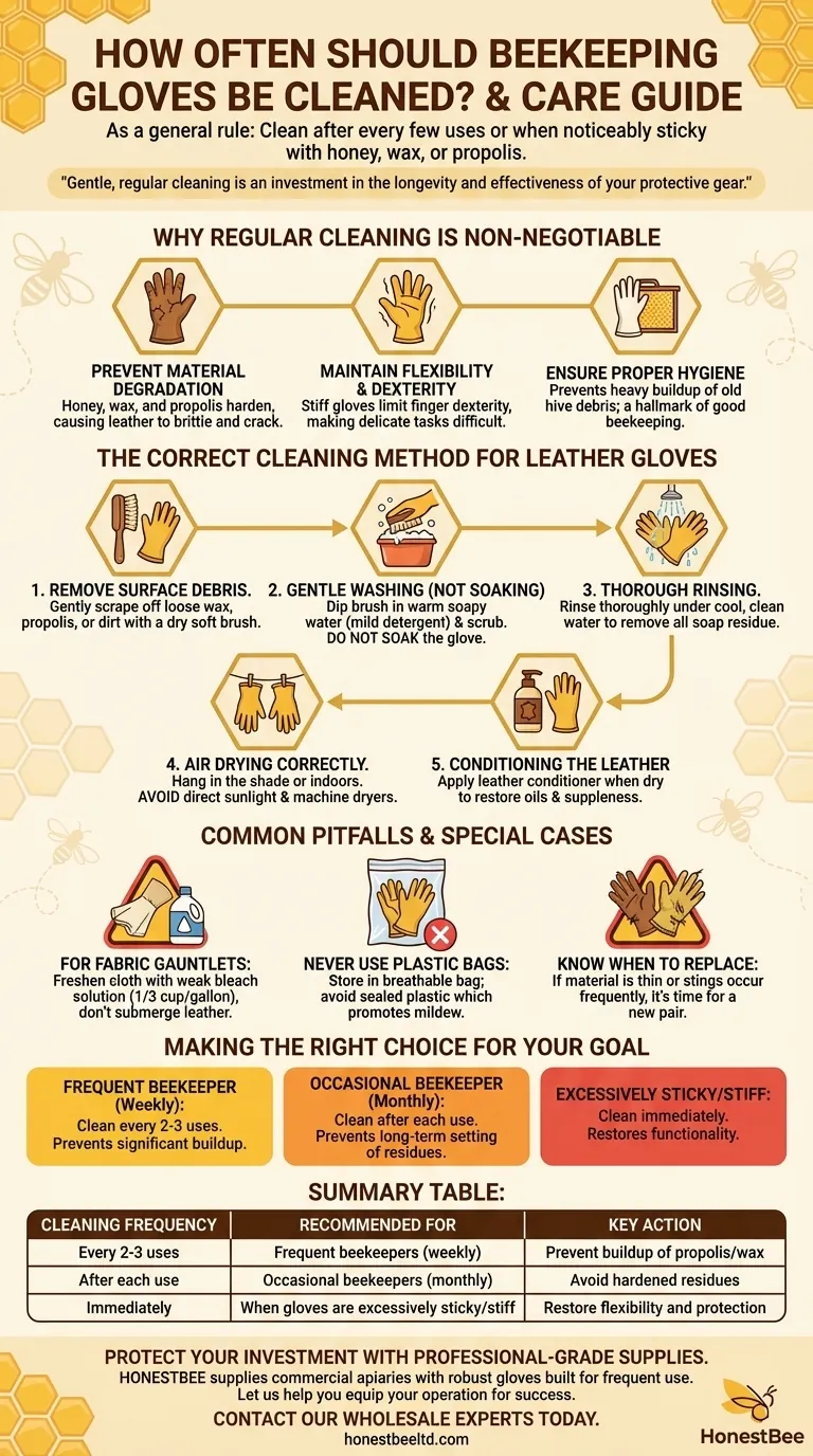 How often should beekeeping gloves be cleaned? Extend Their Lifespan & Protect Your Hands Visual Guide
