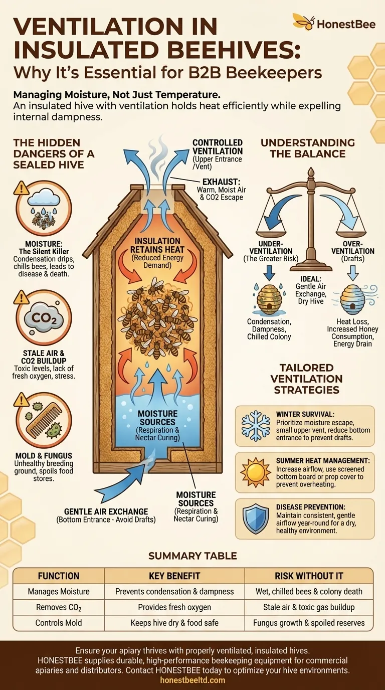 Why is ventilation important in insulated beehives? Prevent Moisture & Save Your Colony Visual Guide