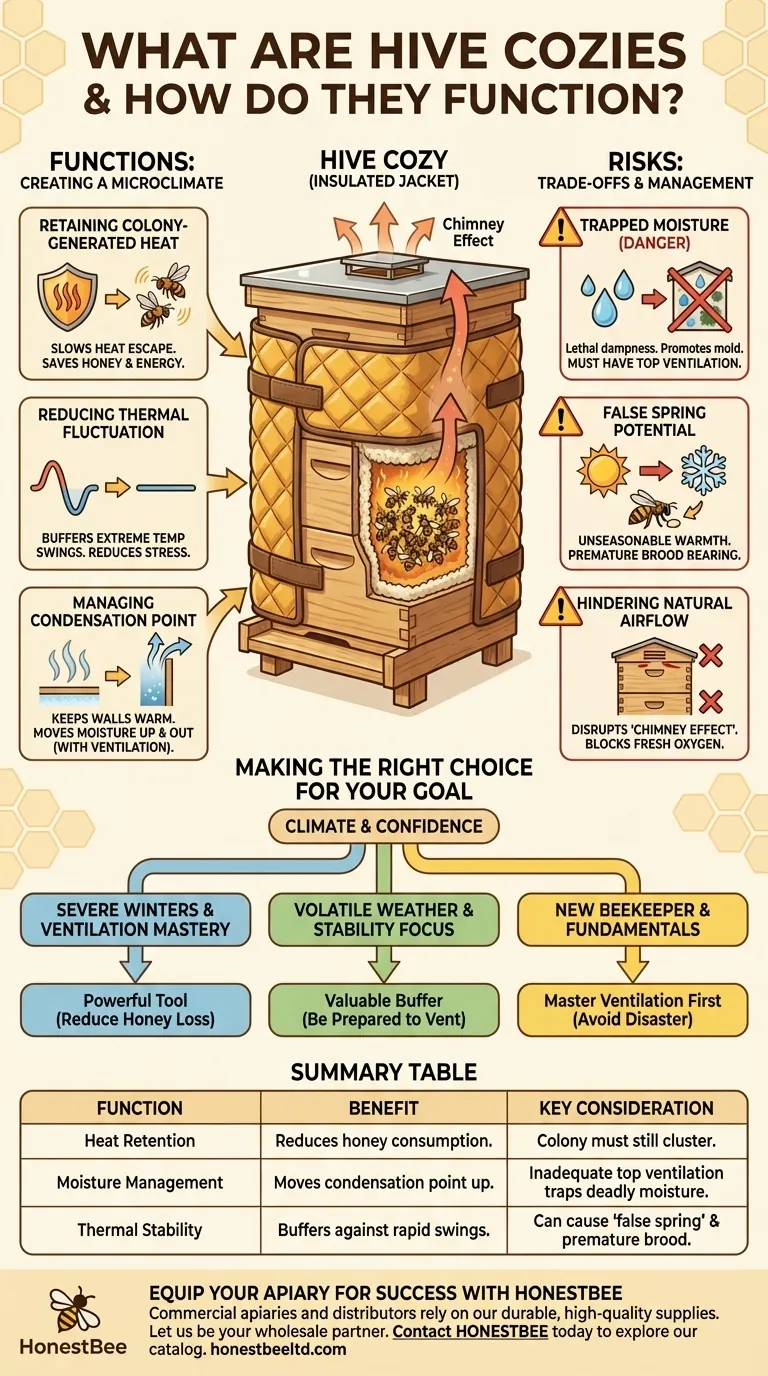 Was sind Bienenstock-Überwinterungshüllen (Hive Cozies) und wie funktionieren sie? Meistern Sie die Isolierung und Belüftung des Bienenstocks im Winter Visuelle Anleitung