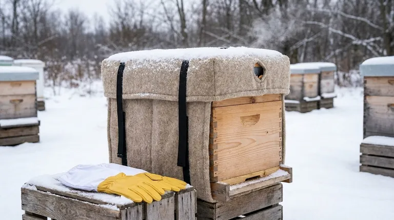 Was sind Bienenstock-Überwinterungshüllen (Hive Cozies) und wie funktionieren sie? Meistern Sie die Isolierung und Belüftung des Bienenstocks im Winter