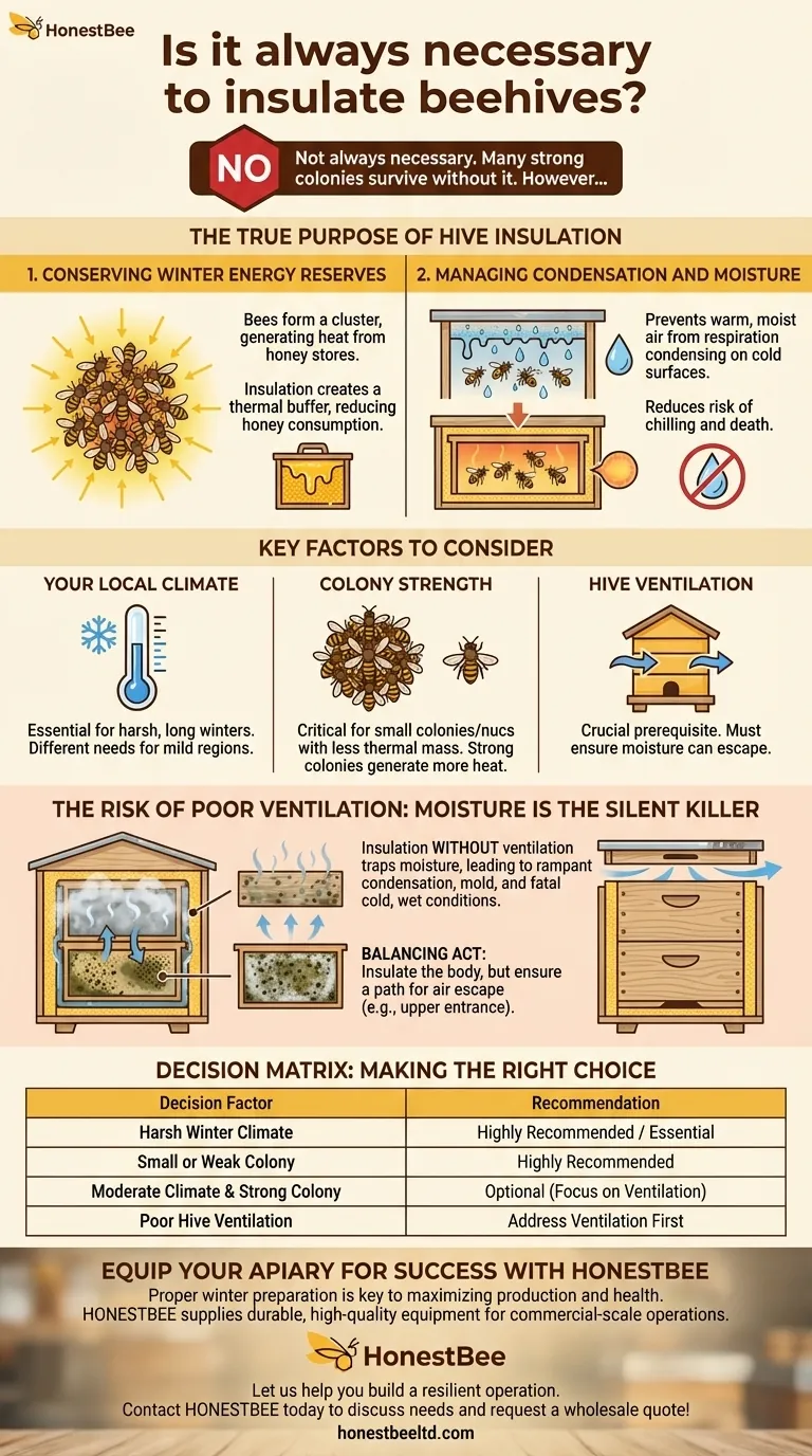 Is it always necessary to insulate beehives? A Guide to Winter Survival & Colony Health Visual Guide