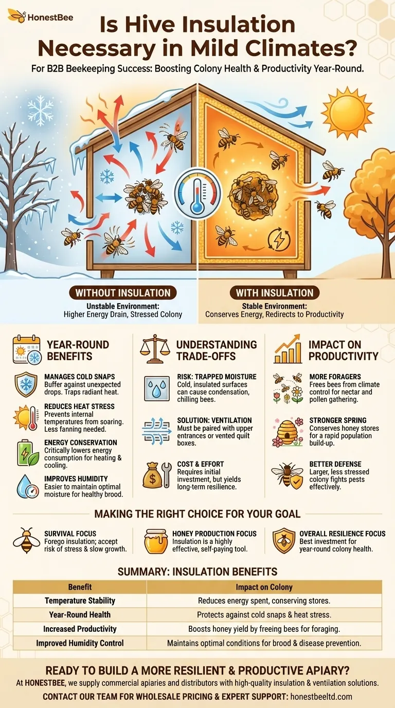 온화한 기후에서도 벌통 단열이 필요할까요? 군집 건강 및 꿀 생산량 증진 시각적 가이드