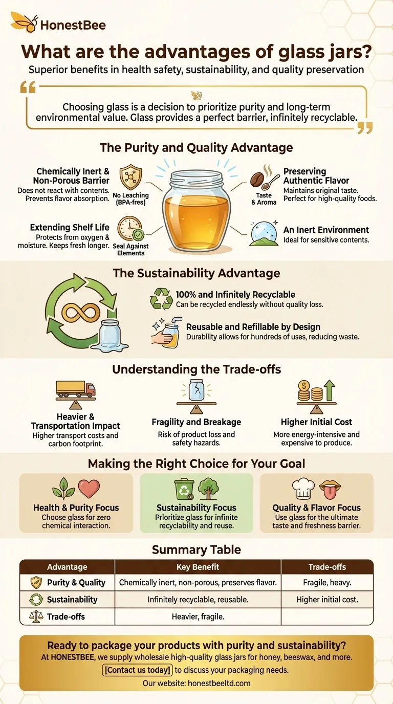 ما هي مزايا الجرار الزجاجية؟ نقاء فائق، استدامة، وحفظ الجودة دليل مرئي