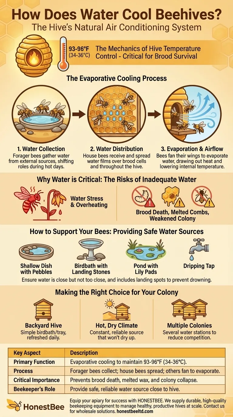 What role does water play in cooling beehives? Essential for Hive Survival and Temperature Control Visual Guide