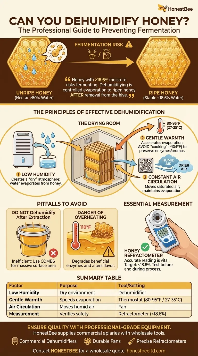 Pouvez-vous déshumidifier le miel ? Un guide pour l'apiculteur pour prévenir la fermentation Guide Visuel