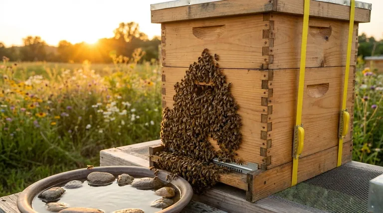 서늘한 여름밤에 벌통을 냉각시키는 것이 꼭 필요할까요? 벌들의 자연적인 체온 조절 능력을 믿으세요
