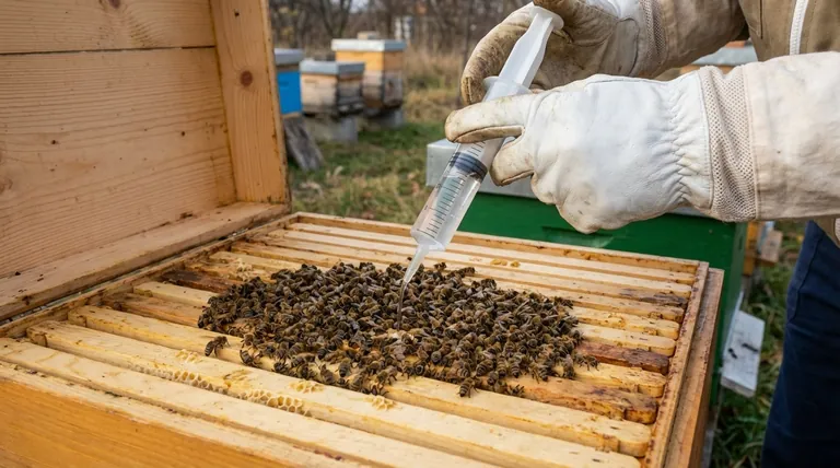 What is the dribble method of using oxalic acid? A Low-Cost Varroa Mite Treatment Guide