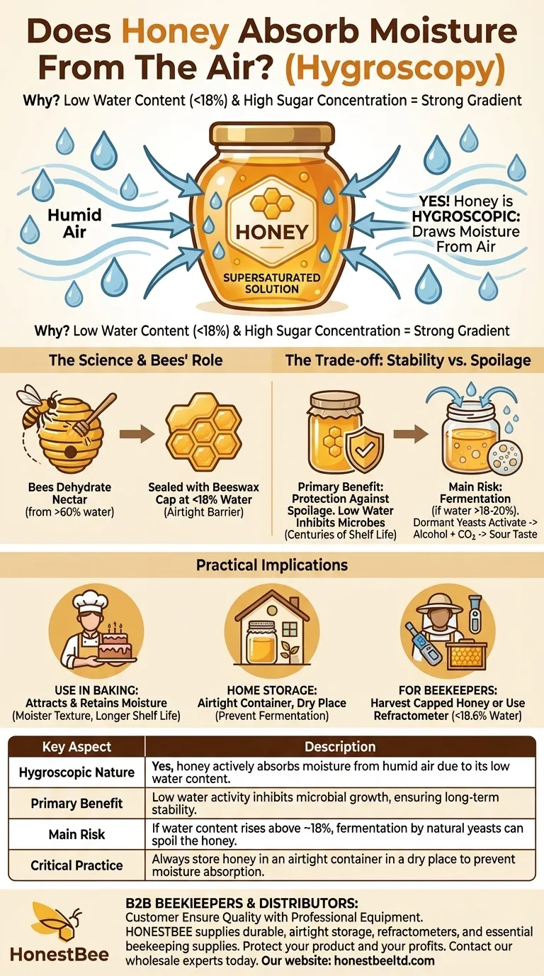 ¿La miel absorbe la humedad del aire? La ciencia de la miel higroscópica Guía Visual