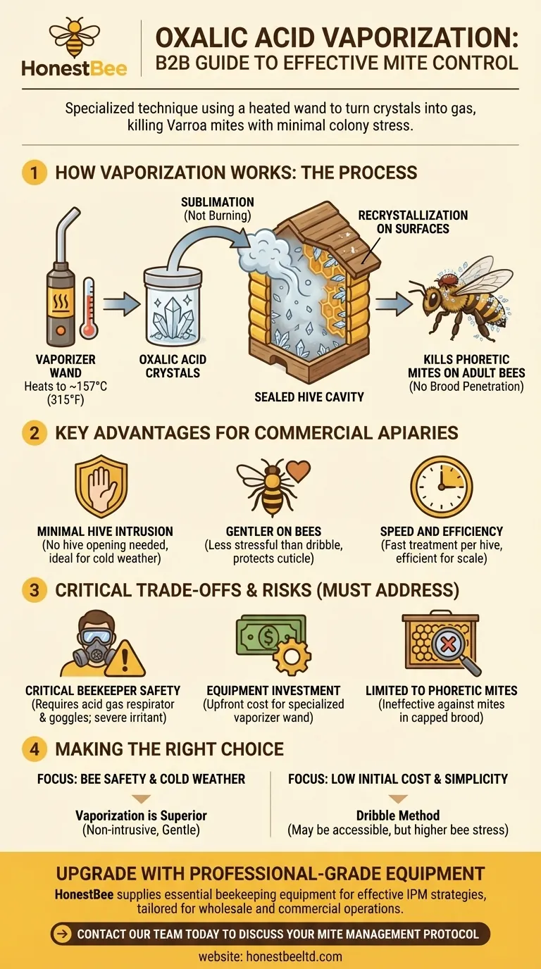 What is the vaporization method of using oxalic acid? A Gentle, Effective Varroa Mite Treatment Visual Guide