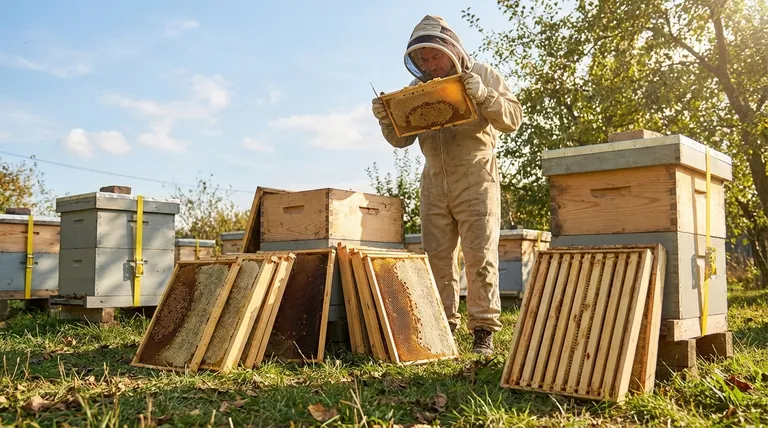 How soon after removing seals can honey boxes be returned to the hive? Aeration Time for Safe Reuse