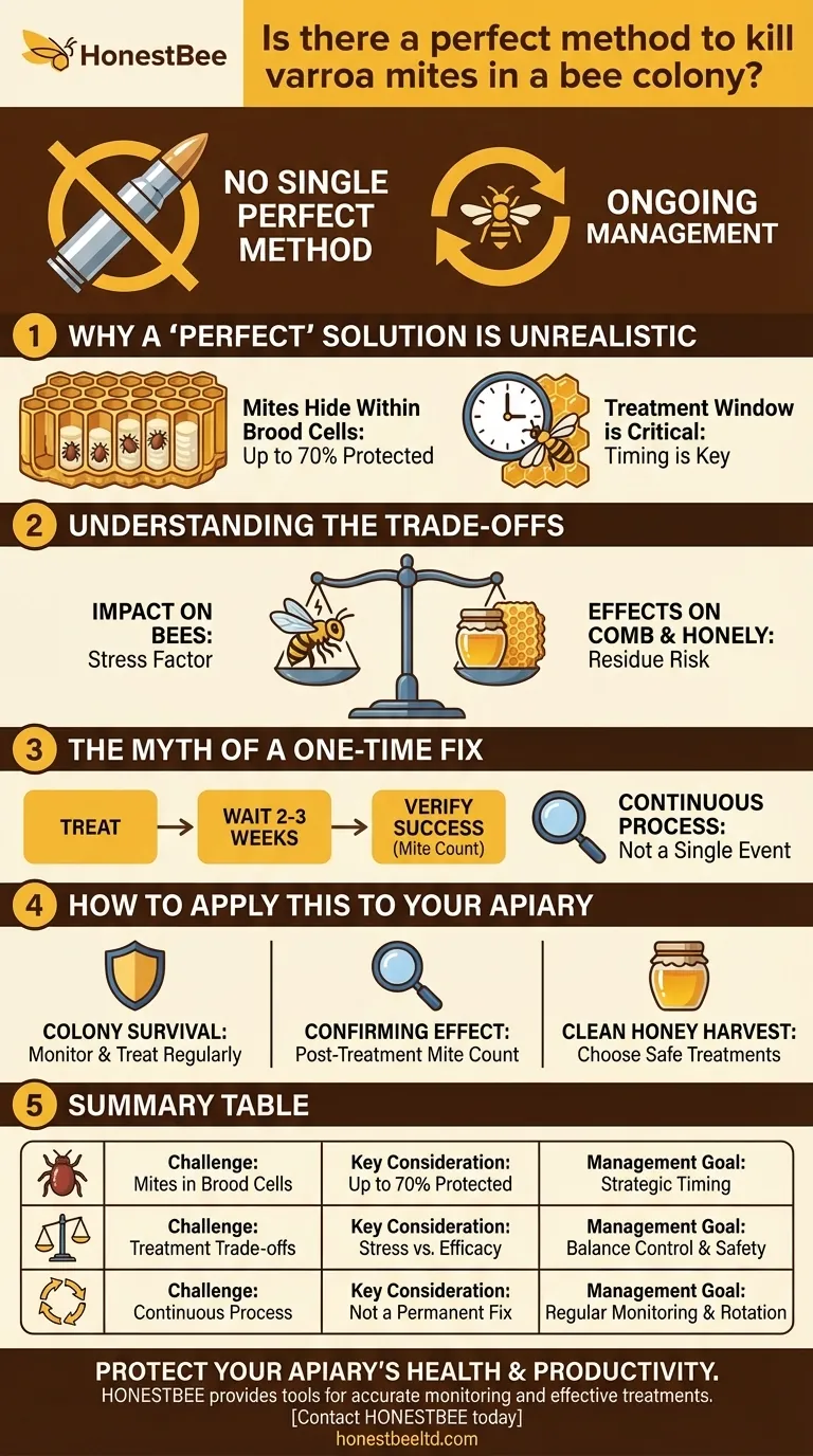 Is there a perfect method to kill varroa mites in a bee colony? Master Strategic Management Instead Visual Guide