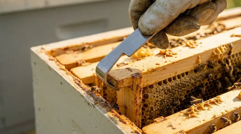 What is a J-hook hive tool and why is it favored by some beekeepers? Master Gentle Frame Handling