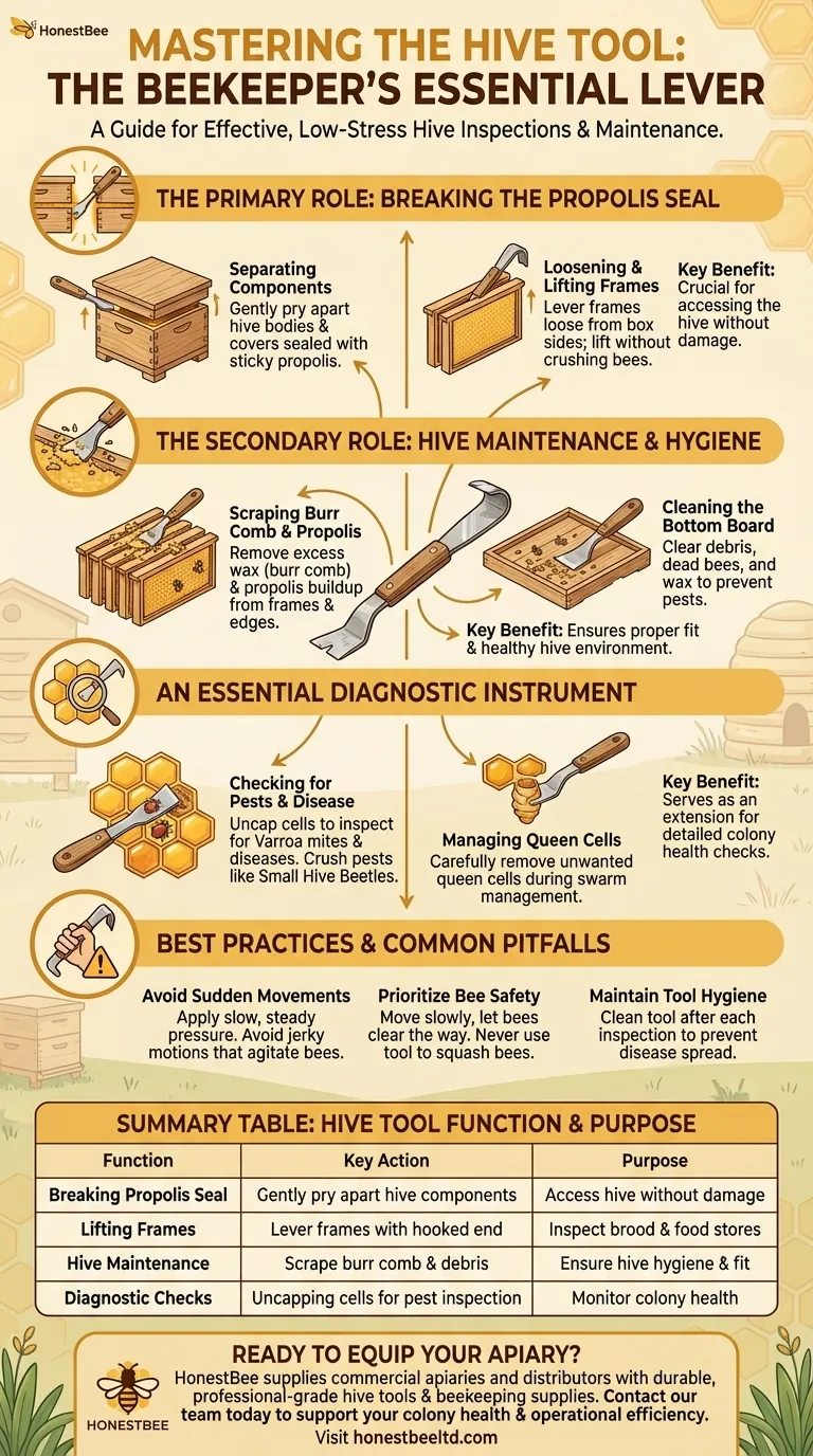 How is a hive tool used for inspecting the hive? Essential Techniques for Every Beekeeper Visual Guide