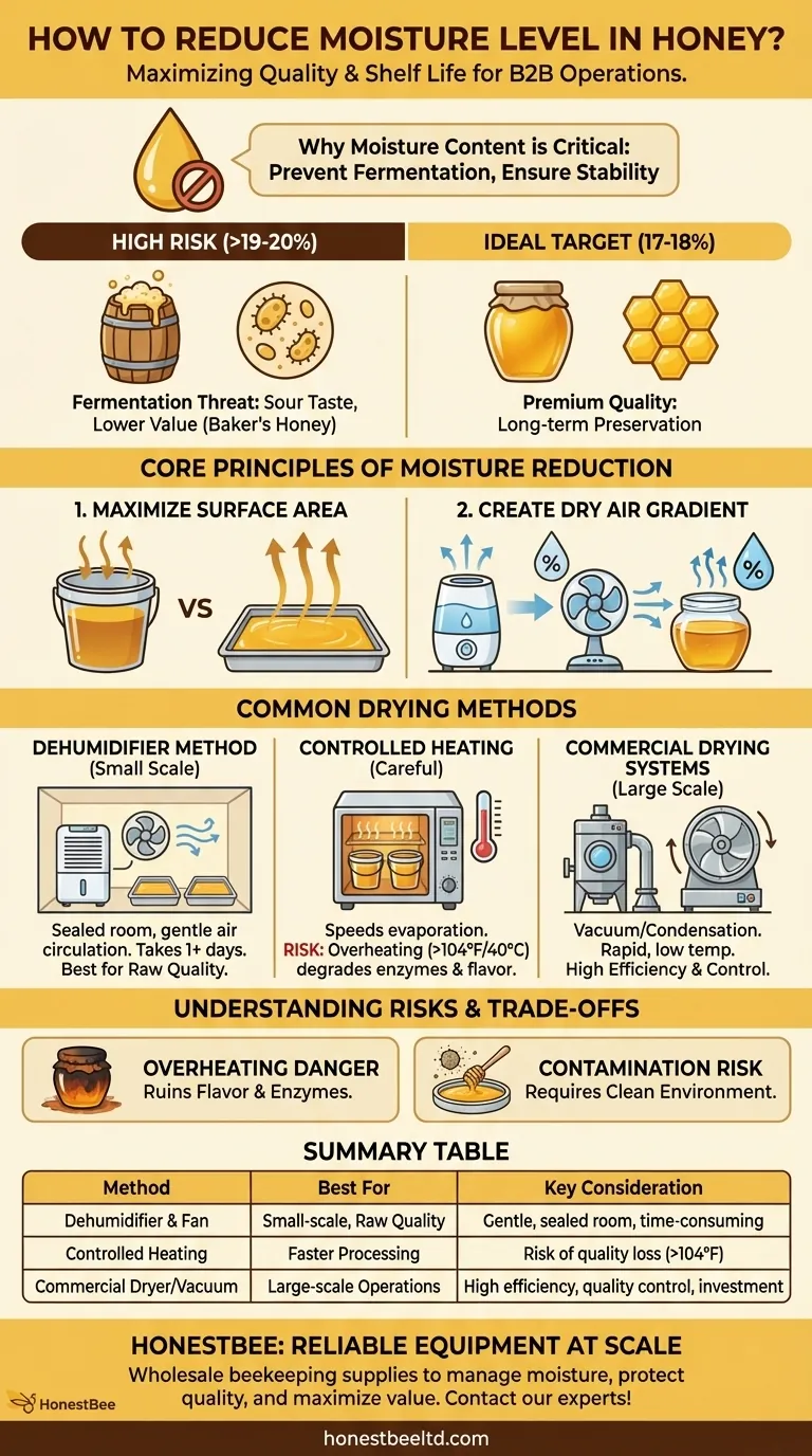 蜂蜜の水分含有量を減らすには？品質を維持し、発酵を防ぐ方法 ビジュアルガイド