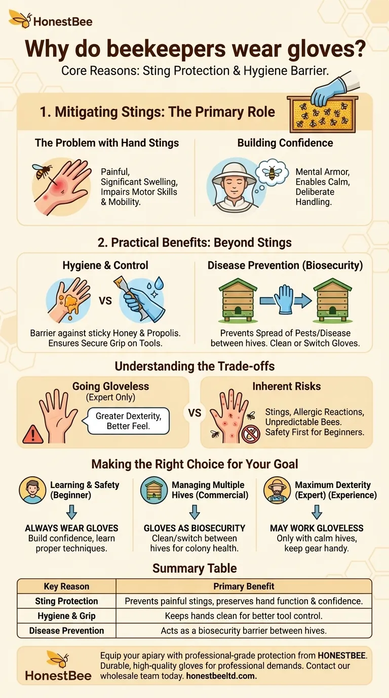 Warum tragen Imker Handschuhe? Wesentlicher Schutz für die Sicherheit im Bienenstand Visuelle Anleitung