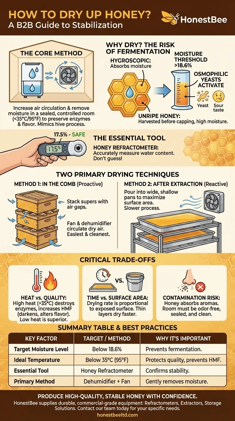 How to dry up honey? The Safe Guide to Stabilizing Honey and Preventing Fermentation Visual Guide