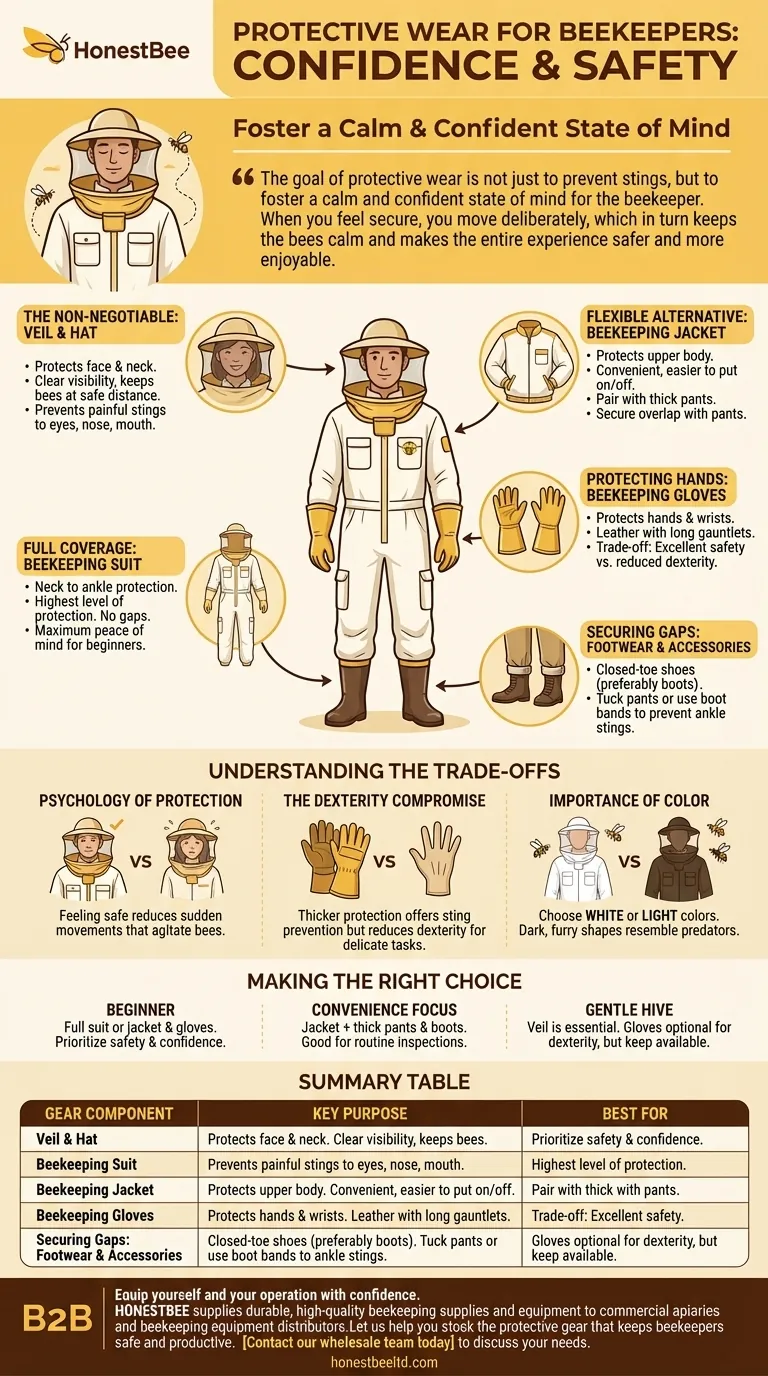 What protective wear is recommended for beekeepers? Essential Gear for Safe & Confident Beekeeping Visual Guide