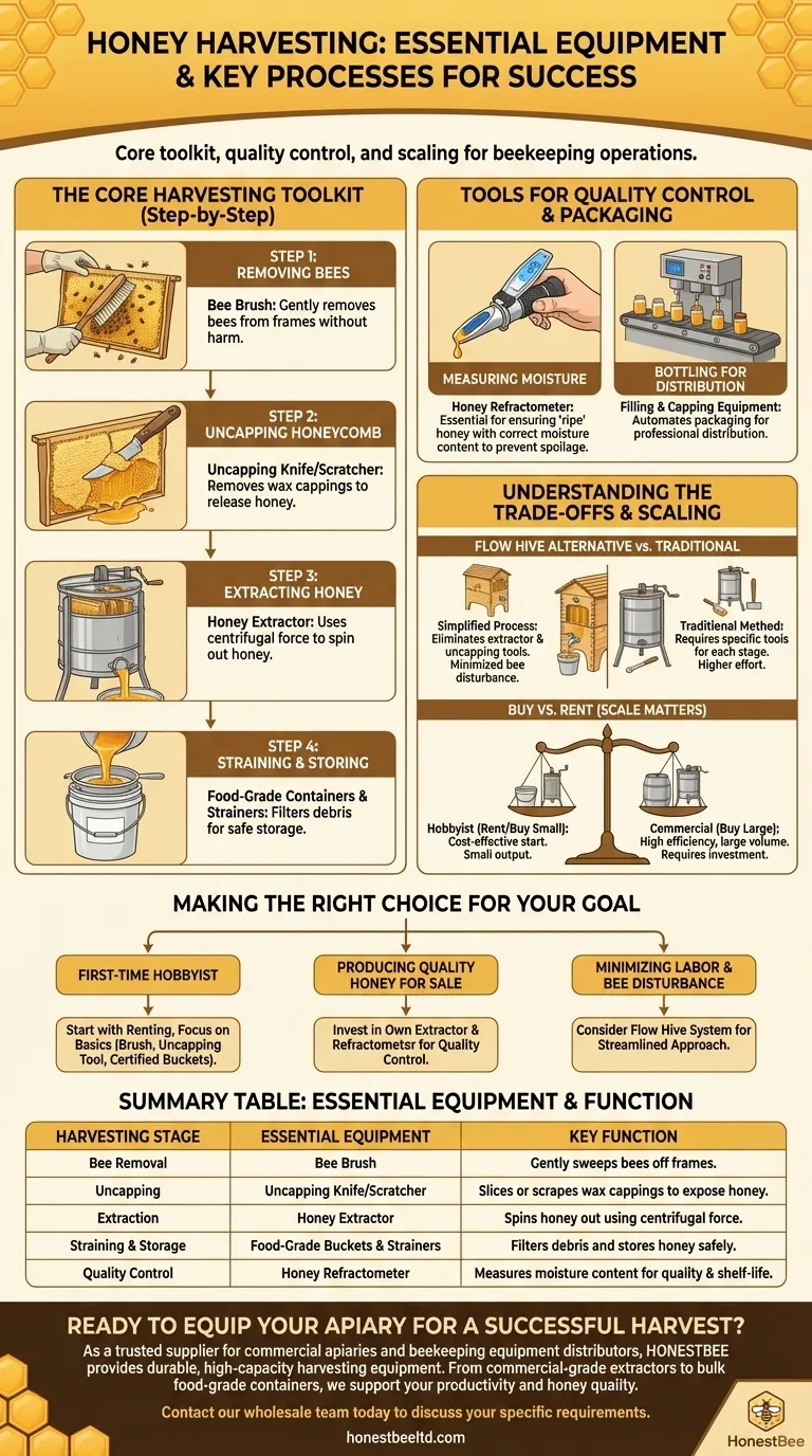 What equipment is used for honey harvesting? Build Your Perfect Harvesting Toolkit Visual Guide